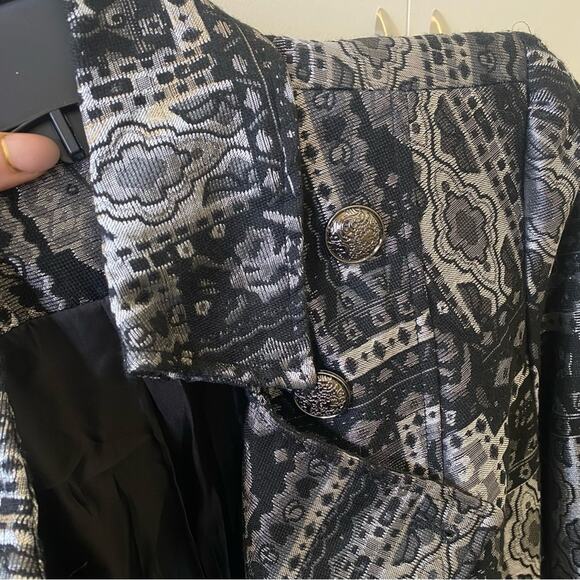 Christopher & Banks metallic silver and black jacket - Picture 4 of 8